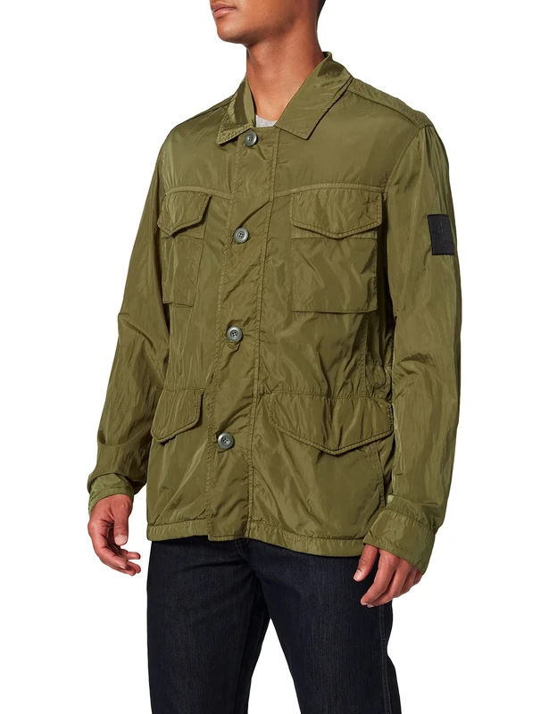 Strellson Premium Men's S.c. Hunter-d Jacket, Green (Dark Green 303), Medium (Size: 48)