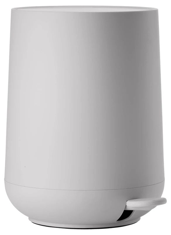 Zone Denmark Nova Bathroom Bin, Cosmetic Bin, Bathroom Waste Bin, Diameter 20.5 cm, Height 23.5 cm, Capacity 3 Litres, Soft Grey