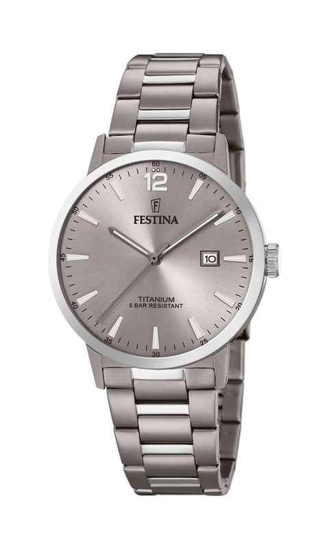 FESTINA Analog Model F20435-2 Men's Classic Titanium Wristwatch Brand