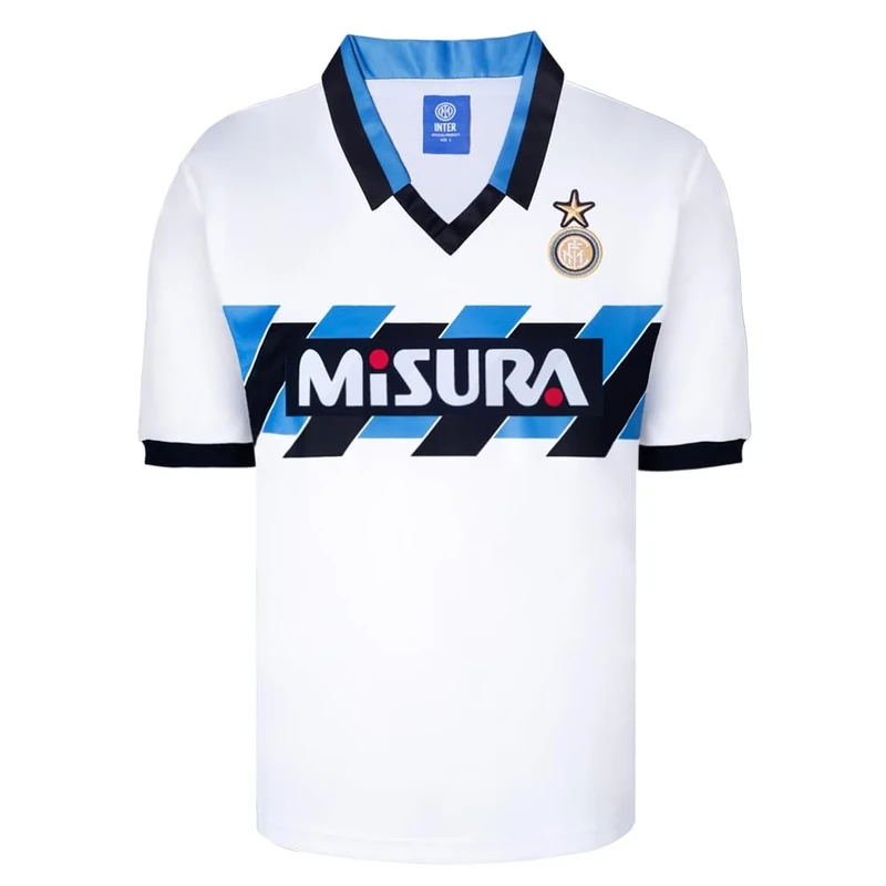Score Draw Internazionale 1990 Away Shirt White/Black Small Polyester