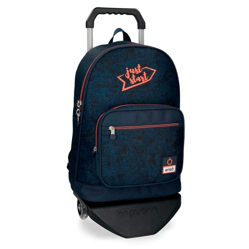 Enso Monsters Laptop backpack with trolley Blue 30x40x13 cms Polyester 15,6" 22.44L