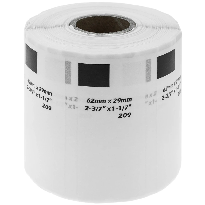 BeMatik Roll of 800 Adhesive Labels Compatible with Brother DK-11209 29x62mm 10-Pack (KT012)