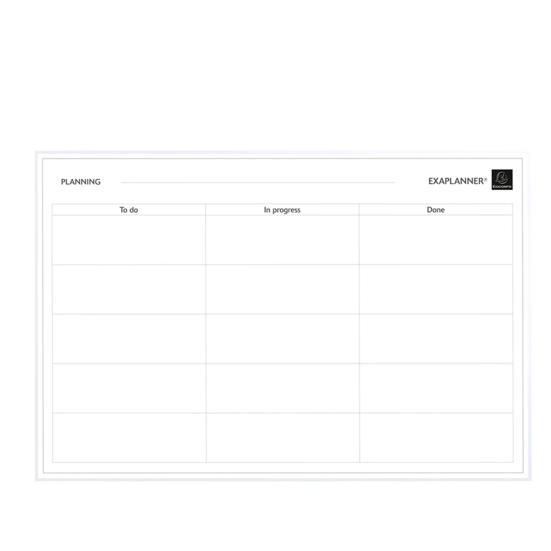 Exacompta - Ref 57180E - Exaplanner To-Do List Magnetic Wall Planner - 900 x 590mm in Size, Dry-Wipe Magnets Supplied, Wall Fixings & Storage Box Provided