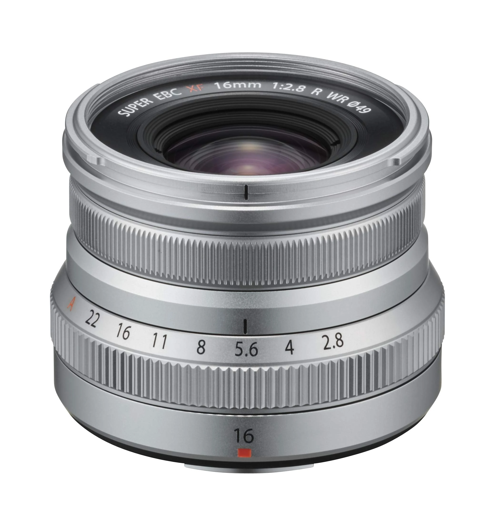 Fujifilm XF16 mm F2.8 R Weather Resistant Lens, Silver