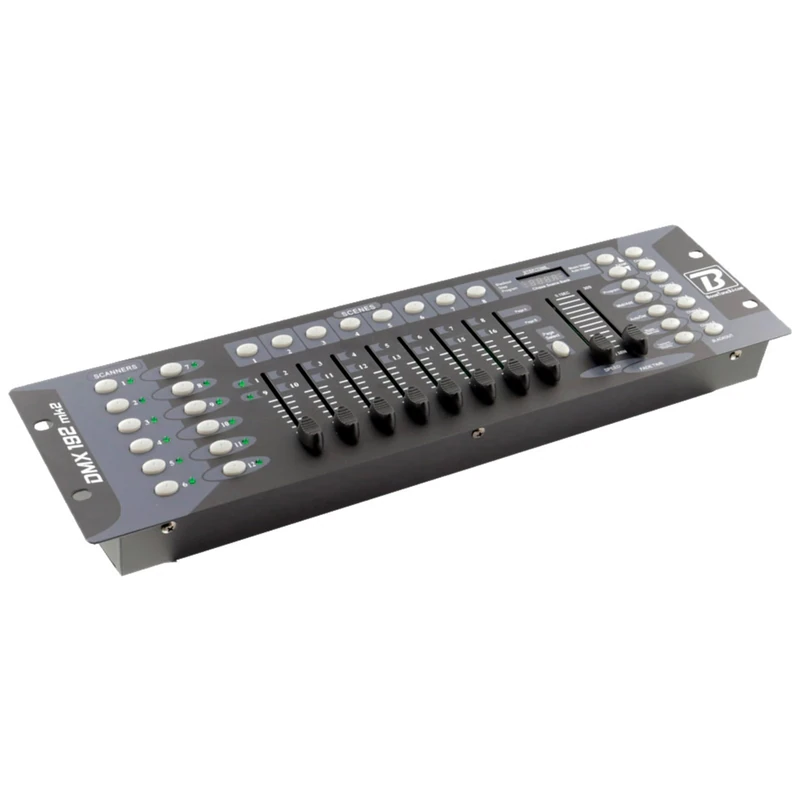 BoomToneDJ DMX 192 mk2 Controller DMX 512 Professional Console 192 Channels. 23 Banks of 8 Programmable Scenes. Control Light Games. 8 Fader Effects DJ Disco Light Stage Lighting Theatre.