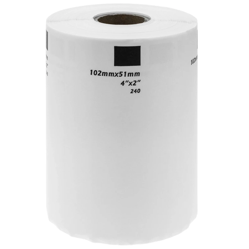 BeMatik - Roll of 600 Adhesive Labels Compatible with Brother DK-11240 102 x 51 mm 10-Pack (KT016)