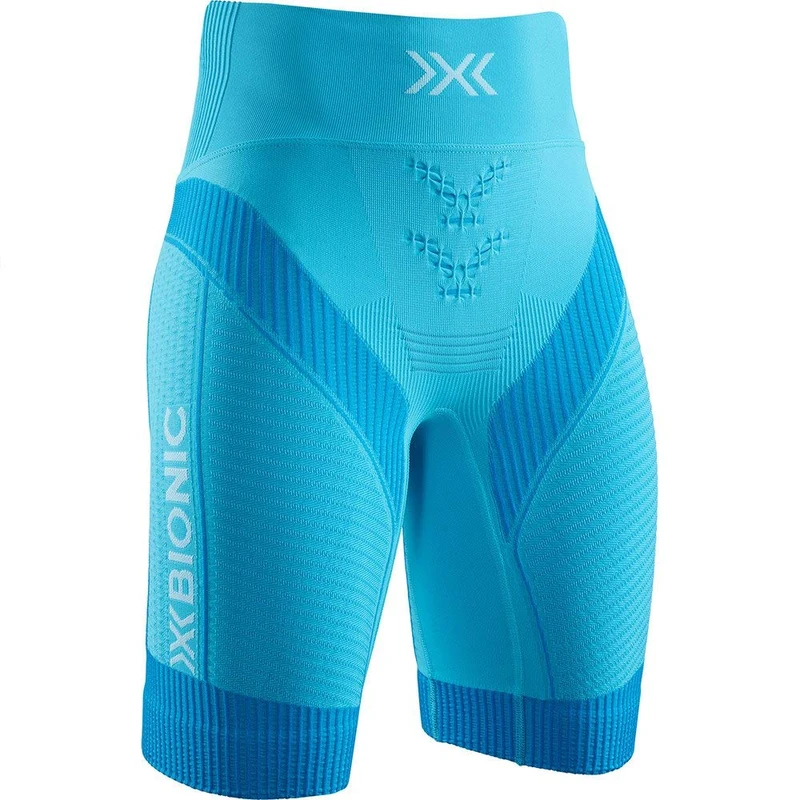 X-BIONIC Women Effektor 4.0 Run Shorts - Turquoise/Arctic White, X-Large