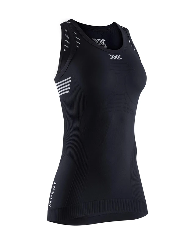 X-BIONIC Women Invent 4.0 Light Singlet T-shirt - Opal Black/Arctic White, Large - Image 1