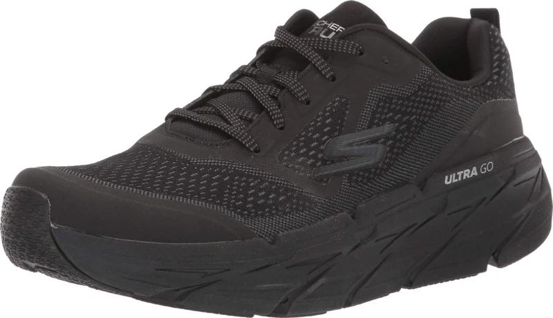 Skechers Mens Max Cushioning Premier Vantage Running Shoe, Black Charcoal, 7 UK