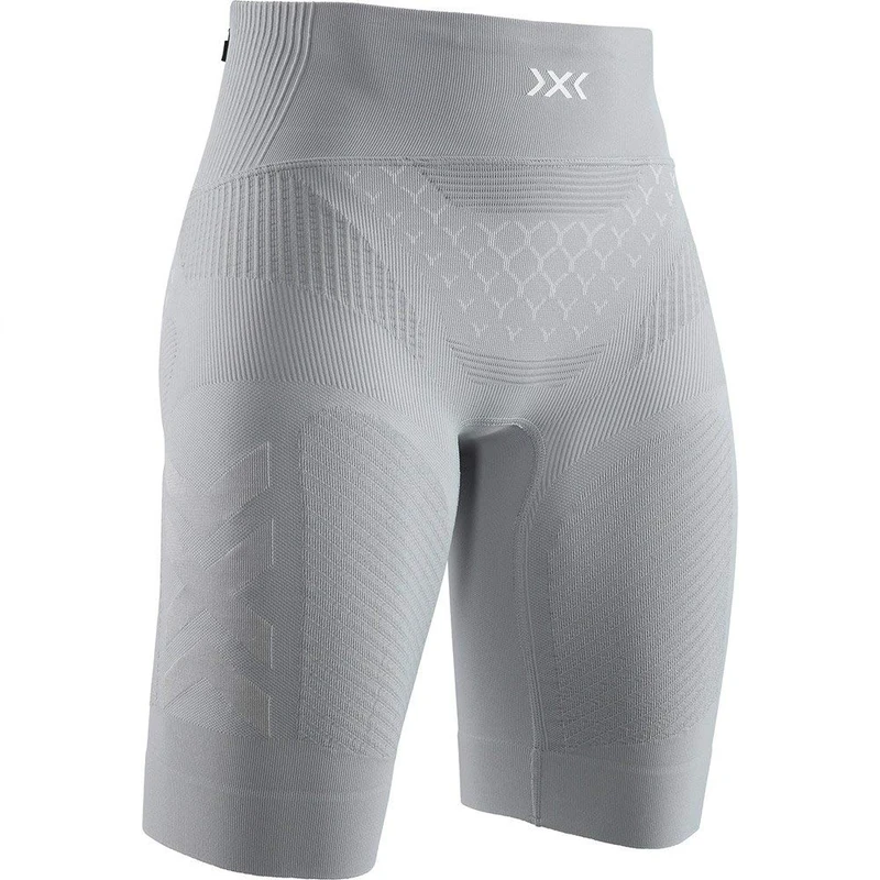 X-BIONIC Women Twyce 4.0 Run Shorts - Dolomite Grey/Arctic White, Small