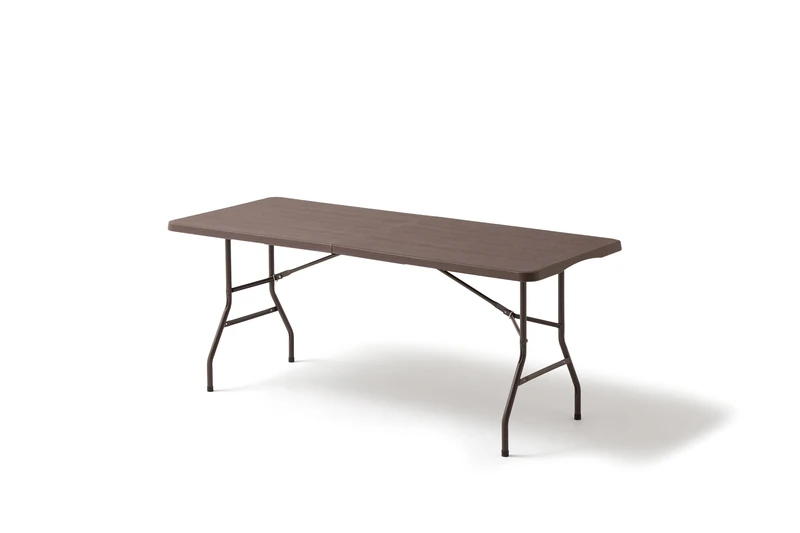KG KITGARDEN - Multifunctional Folding Table, Imitation Wood, 180 x 75 x 74 cm, Brown, Wood 180