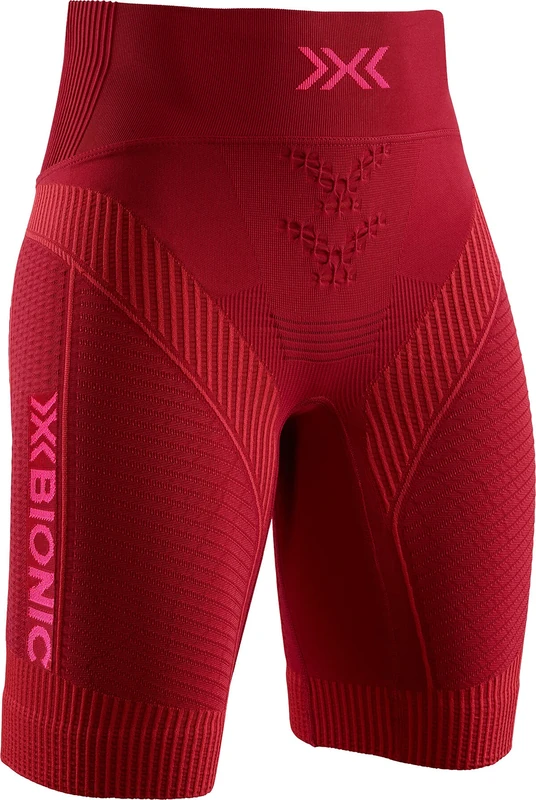 X-BIONIC Women Effektor 4.0 Run Shorts - Namib Red/Neon Flamingo, Small