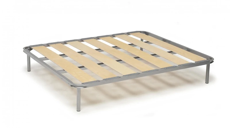 Talamo Italia - Square and a half bed base Mariagiulia, Orthopedic base with wide slats, 100% Made in Italy, Cm 120x190h 31,