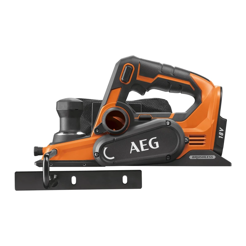 AEG - Electric Planer 18V Brushless (Without Battery) - 82mm Invertable Cutting Blade with Adjustable Depth up to 2mm - Great Working Comfort - Comes with 1 Pick up Bag - BHO18BL-0