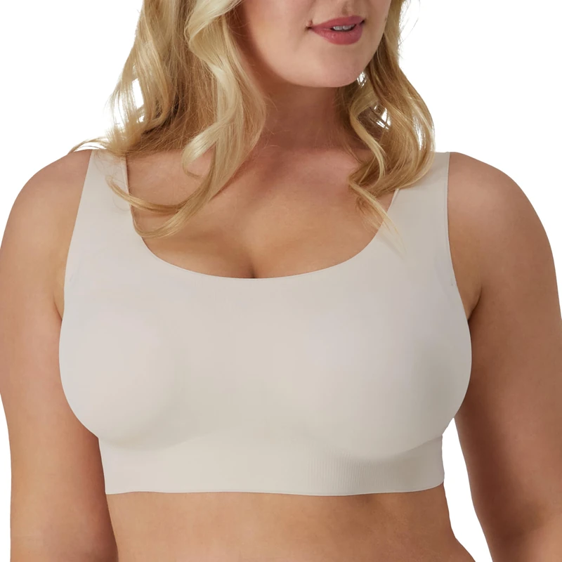 Bali Women's Comfort Revolution Easylite Wireless, Pullover Wirefree T-Shirt Bra Full Coverage, Opaque, Sandshell, M