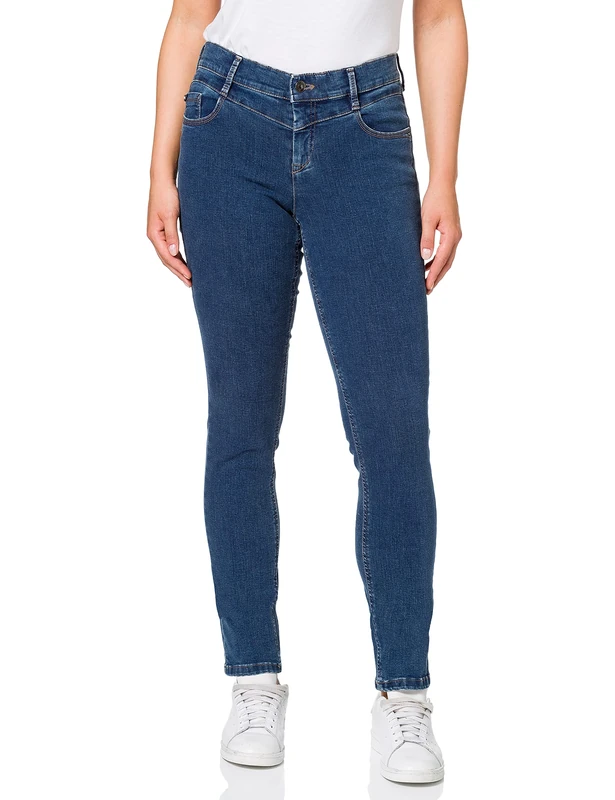Atelier GARDEUR Women's ZURI108 WONDERSHAPE Slim Jeans, Dark Stone 168, 54W / 54L