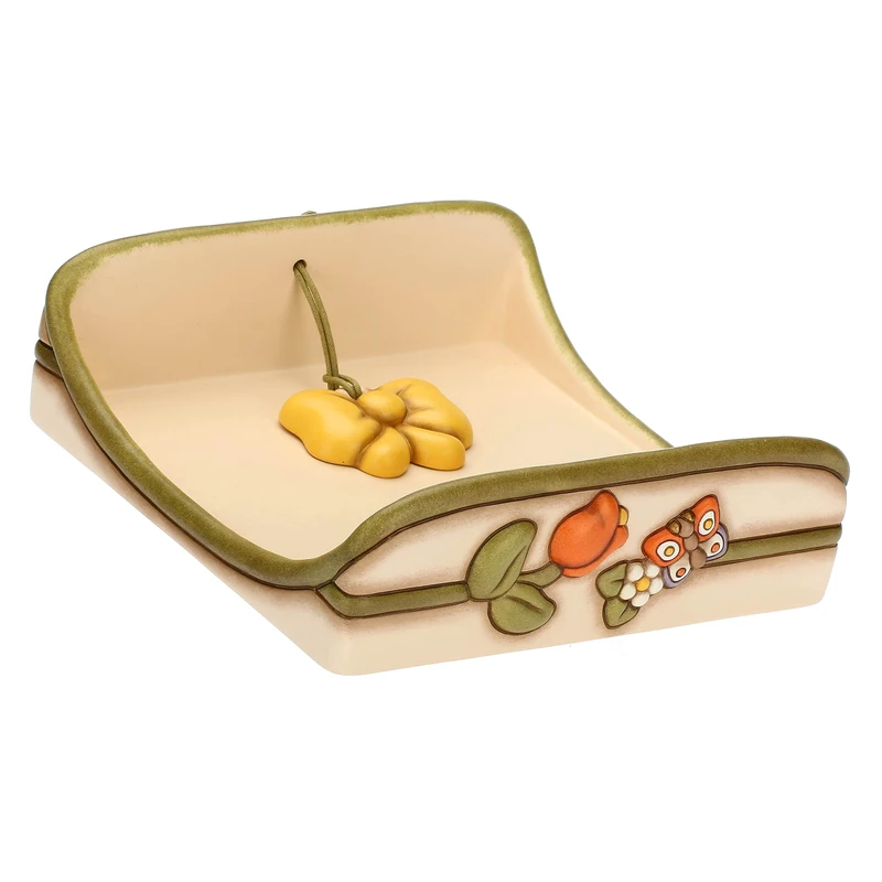 Thun, Hand Decorated Ceramic Napkin Holder with Floral Decorations, Country Line, 19 x 19 x 6 cm - Image 1