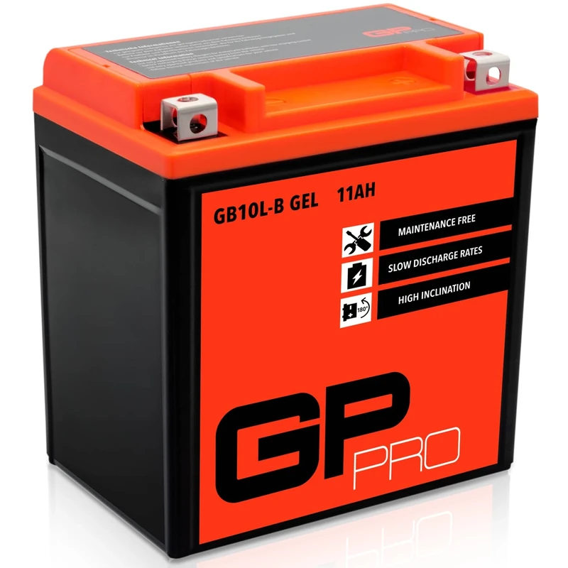 GP-PRO GB10L-B 12V 11Ah GEL Starter Battery (similar to YB10L-B / YB10L-B2) (Maintenance-free / Sealed) Motorcycle Scooter Accumulator