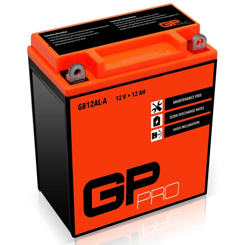 GP-PRO GB12AL-A 12V 12Ah GEL Starter Battery (similar to YB12AL-A / YB12AL-A2) (Maintenance-free / Sealed) Motorcycle Accumulator