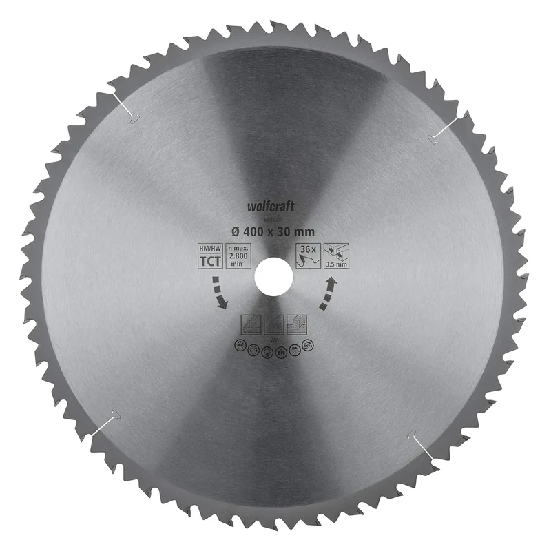 wolfcraft TC Circular Table Saw Blade, brown series I 6594000 I Fast, rough cuts