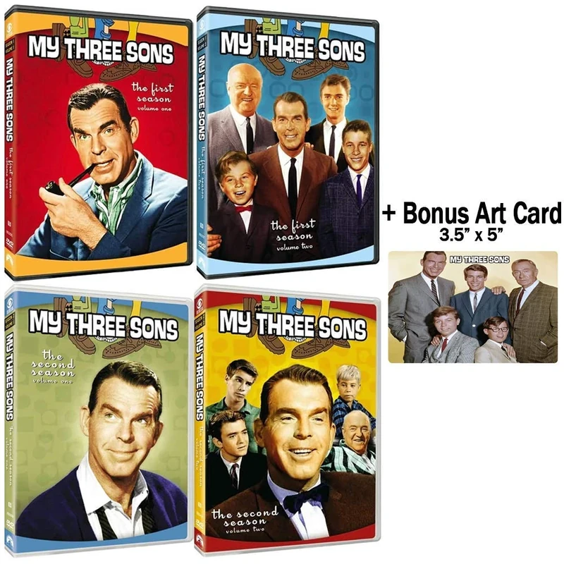 My Three Sons: TV Series Complete Seasons 1-2 DVD Collection + Bonus Art Card - Image 1