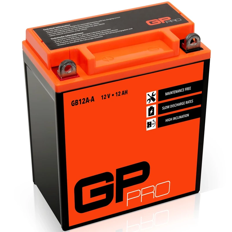 GP-PRO GB12A-A 12V 12Ah GEL Starter Battery (similar to YB12A-A / 51211) (Maintenance-free / Sealed) Motorcycle Accumulator
