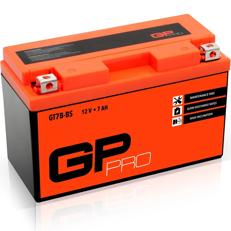 GP-PRO GT7B-BS 12V 6Ah GEL Starter Battery (similar to YT7B-BS / 50719) (Maintenance-free / Sealed) Motorcycle Accumulator