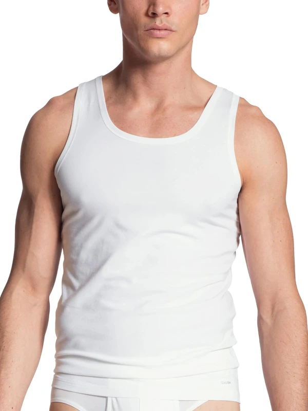Calida Men's Cotton Code T-Shirt Not Applicable, White (Weiss 001), Medium - Image 1