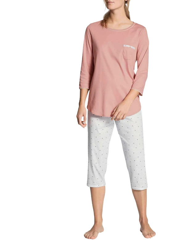 Calida Women's Sweet Dreams Pyjama Set Not Applicable, Pink (Rose Bud 251), 14 (Manufacturer size: X-Small)