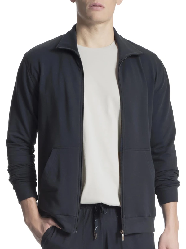 Calida Men's Remix Basic Lw Sports Jacket Not Applicable, Black (Dark Sapphire 479), Medium - Image 1
