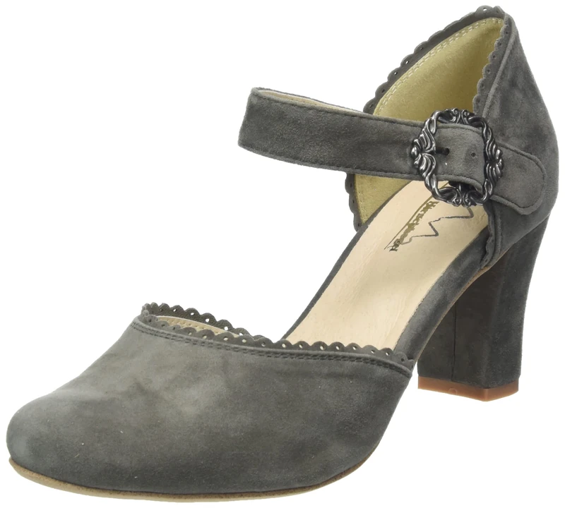 HIRSCHKOGEL Women's 3005715 Closed Toe Heels, Grey Anthracite 032, 7.5 UK