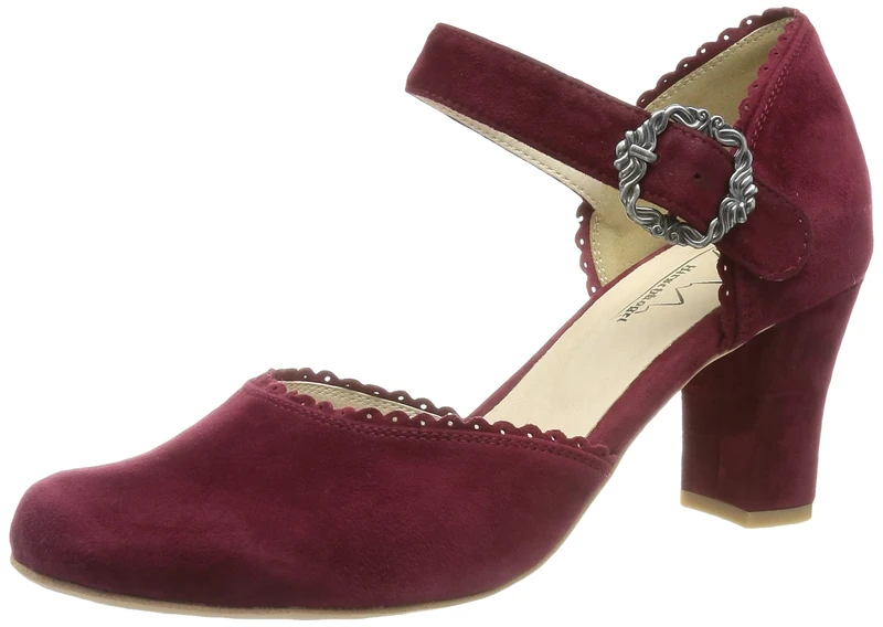 HIRSCHKOGEL 3005715 Women's Court Shoes, Bordeaux Red, 5 UK