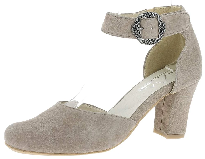 HIRSCHKOGEL Women's 3007835 Strappy Pumps, Beige Taupe 066, 3.5 UK