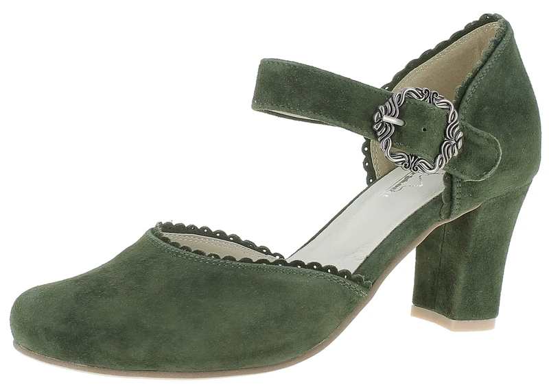 HIRSCHKOGEL Women's 3005715 Court Shoes, Khaki, 7.5 UK