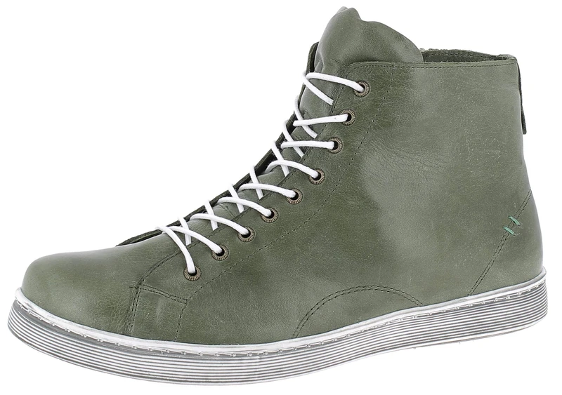 Andrea Conti Women’s 341500 341500 Hi-Top Trainers, Green Olive 042, 4 UK