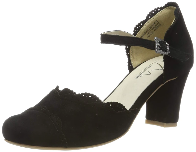 HIRSCHKOGEL Women's 3007836 Pump, Black Black 002, 3 UK