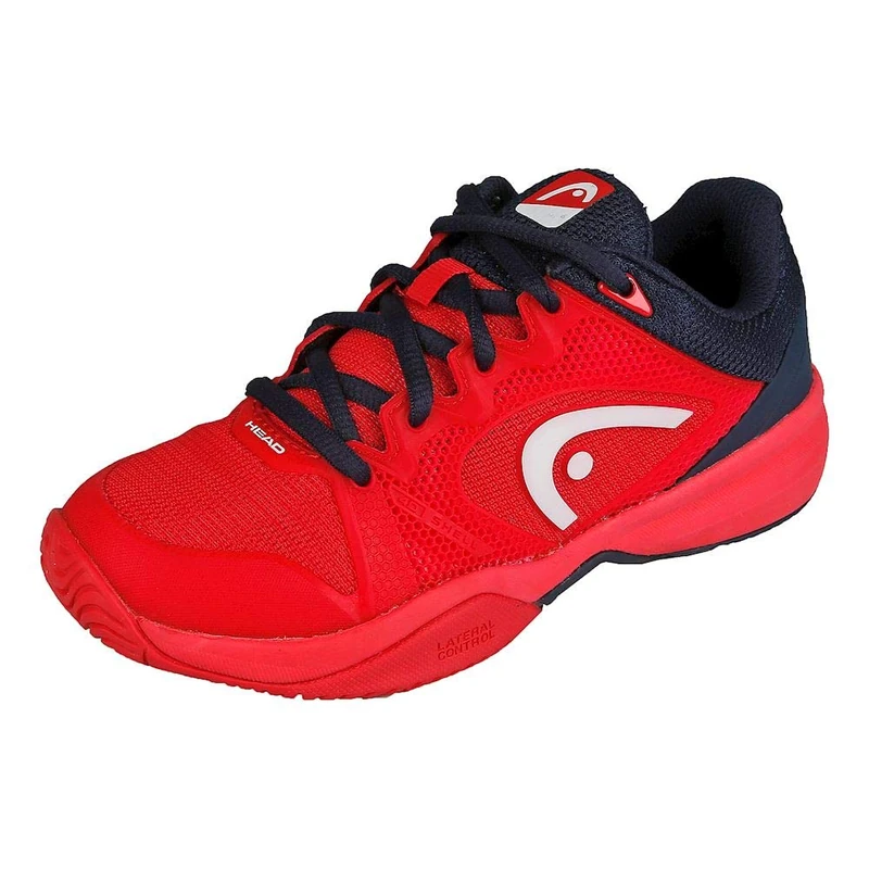 HEAD Revolt Pro 2.5 Junior Women's Tennis Shoes, Womens, Tennis Shoe, 275019-K35, Neon red Dark Blue., 32 EU