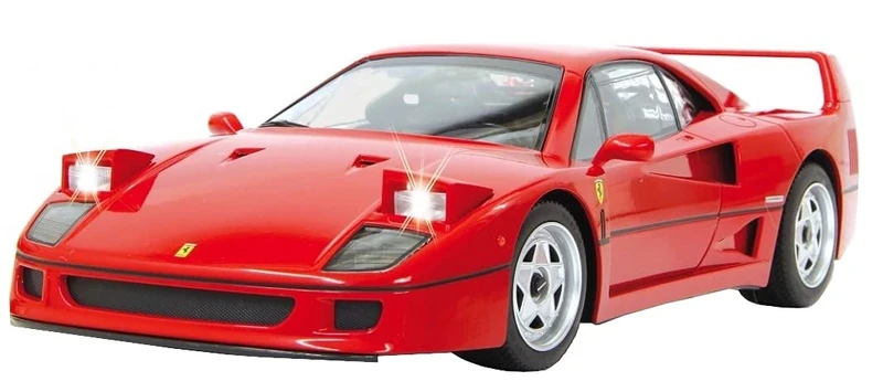 Jamara 405166 - Ferrari F40 1: 14 Red 27MHz - Officially Licensed, Detailed Interior, Pop-Up Headlights Via The Remote