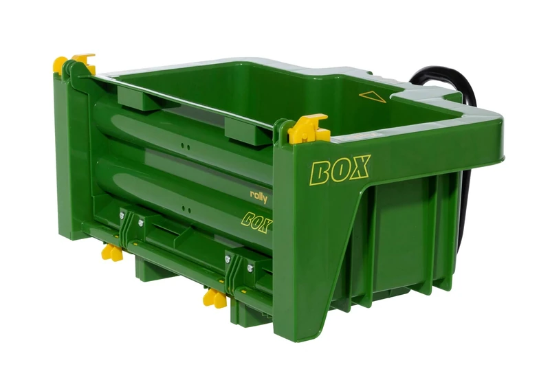 Rolly Toys John Deere Traktoren RollyToys rollyBox Trailer (tilt Function, Colour, for Children from 3-10 Years, for Pedal Tractor) 408931, Dark Green