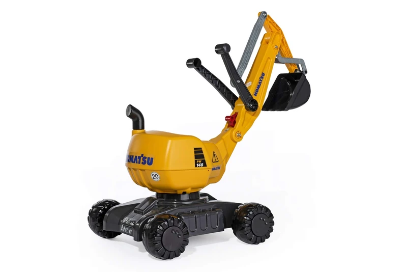 Rolly Toys rollyDigger Komatsu (Sand Toy, Colour: Grey/Yellow, for Children Aged 3-8 Years, Automatic Locking) 421169