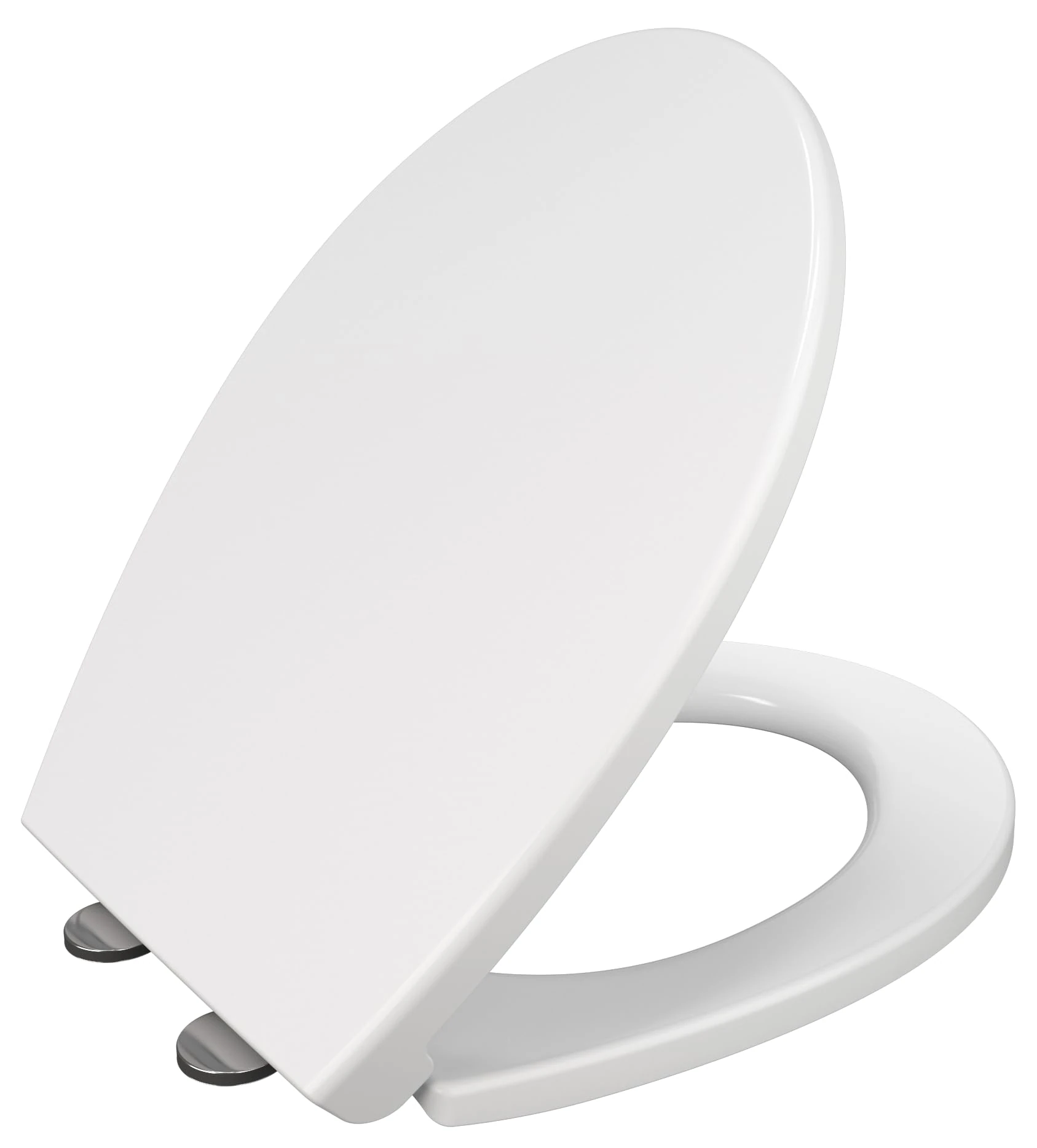 Soft Close Toilet Seat, Oval Standard Size Toilet Seat, Quick-Release for Easy Cleaning, Durable Loo Seat, Comes with Top Fitting by AAN®