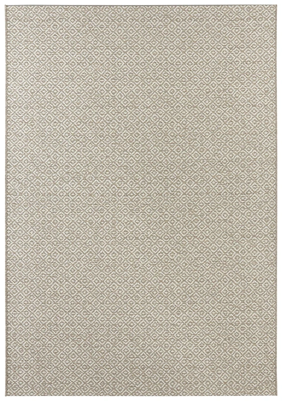 Elle Decor Croix Flat Weave Indoor and Outdoor Rug Beige Cream 140 x 200 cm - Image 1