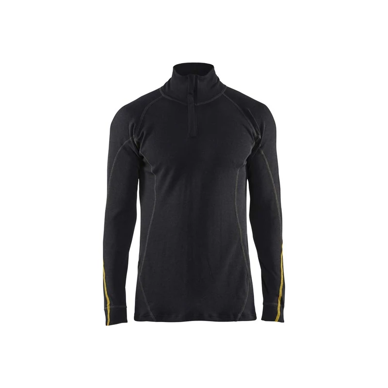 Blaklader 479610759900S Flame Retardant Undershirt, 78% Merino Wool, Black, Small