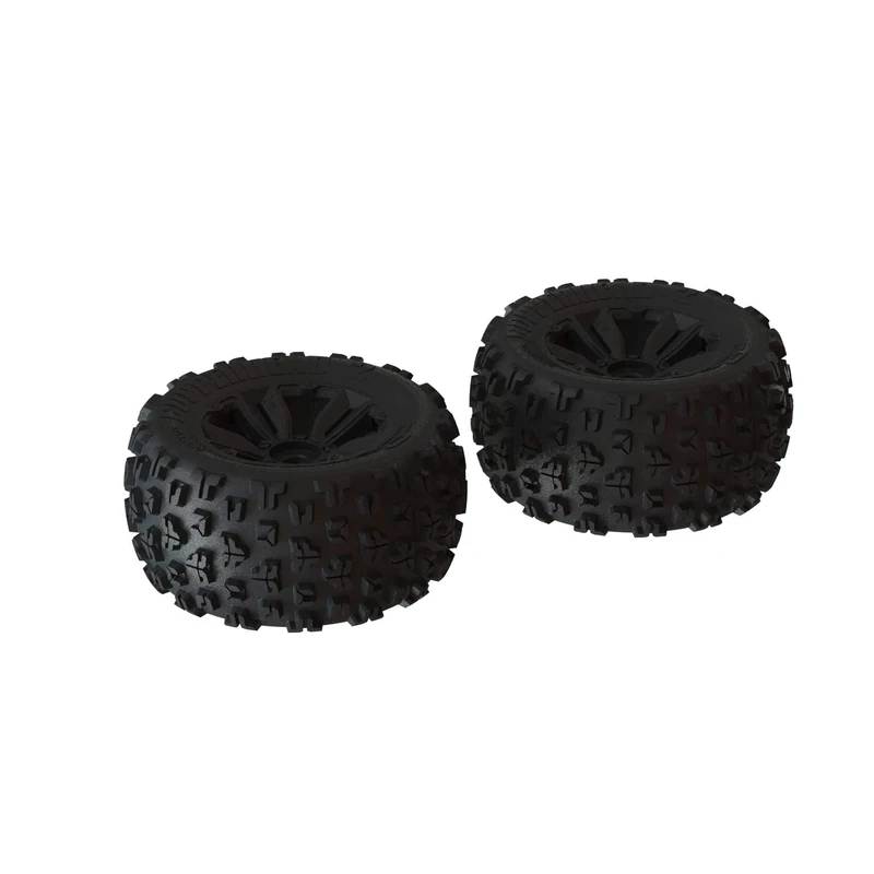 ARRMA 1/8 DBoots Copperhead2 MT Front/Rear 3.8 Pre-Assembled Tyres, 17mm Hex, Black (2)