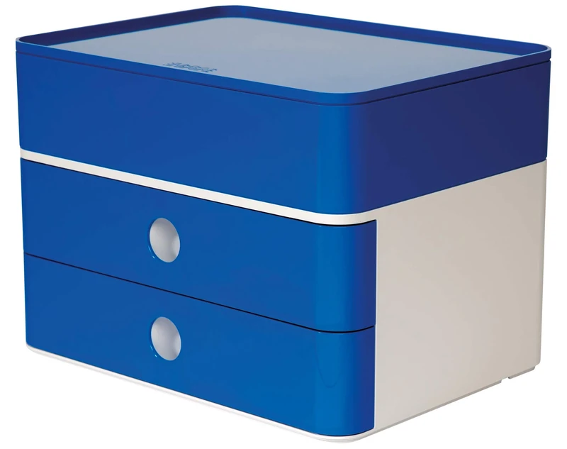 Han 1100-14 ALLISON SMART-BOX PLUS, Drawer Box with 2 Drawers and Utensil Box, Royal Blue