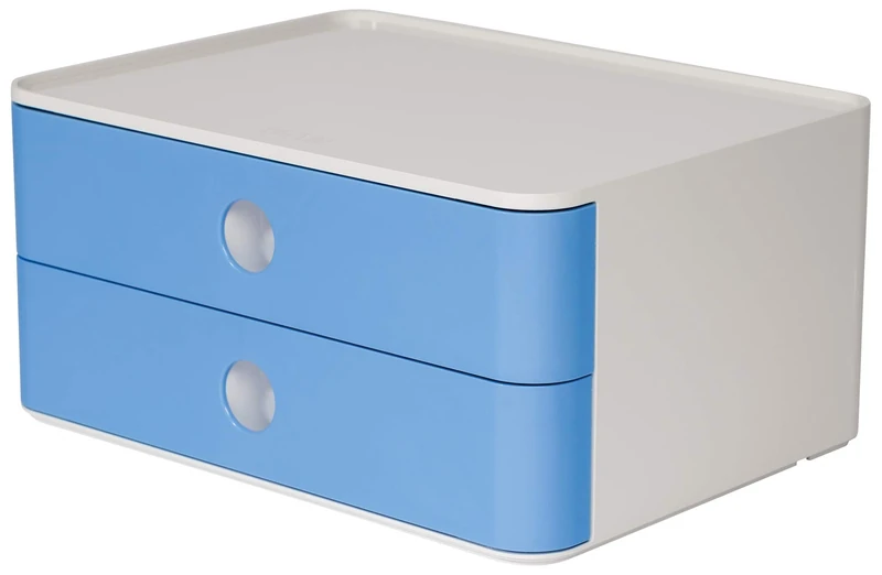 Han 1120-84 ALLISON SMART-BOX, designer drawer box, stackable with 2 drawers, Sky Blue