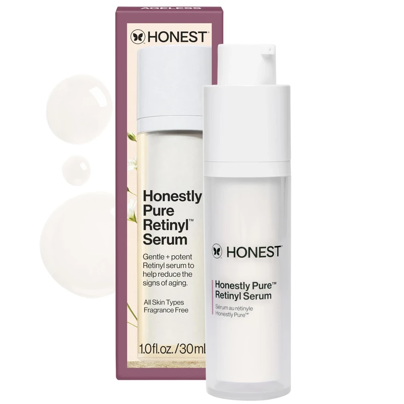 Honest Beauty Honestly Pure Retinol Serum with Tapioca Encapsulated Time-Released Retinol & Hyaluronic Acid | Paraben Free, Dermatologist Tested, Cruelty Free | 1.0 fl. oz.