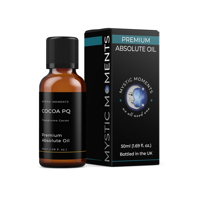Mystic Moments | Cocoa PQ Absolute Oil 50ml | Theobroma Cacao | Perfume Quality | Rich Chocolate Aroma | Solvent Extracted | Middle Note | Ideal for Blending & Fragrance Use | Strong & Concentrated - Image 1