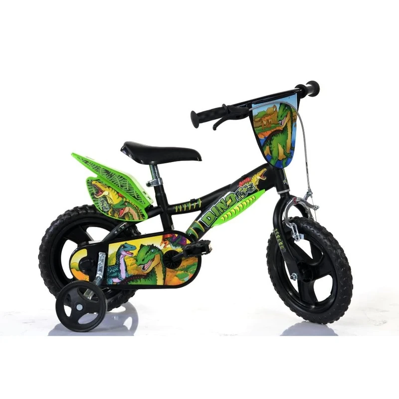 Dino Bikes Kids' Bicycle Dinosaur Green 12" With Stabliliser Brake Sports Bike