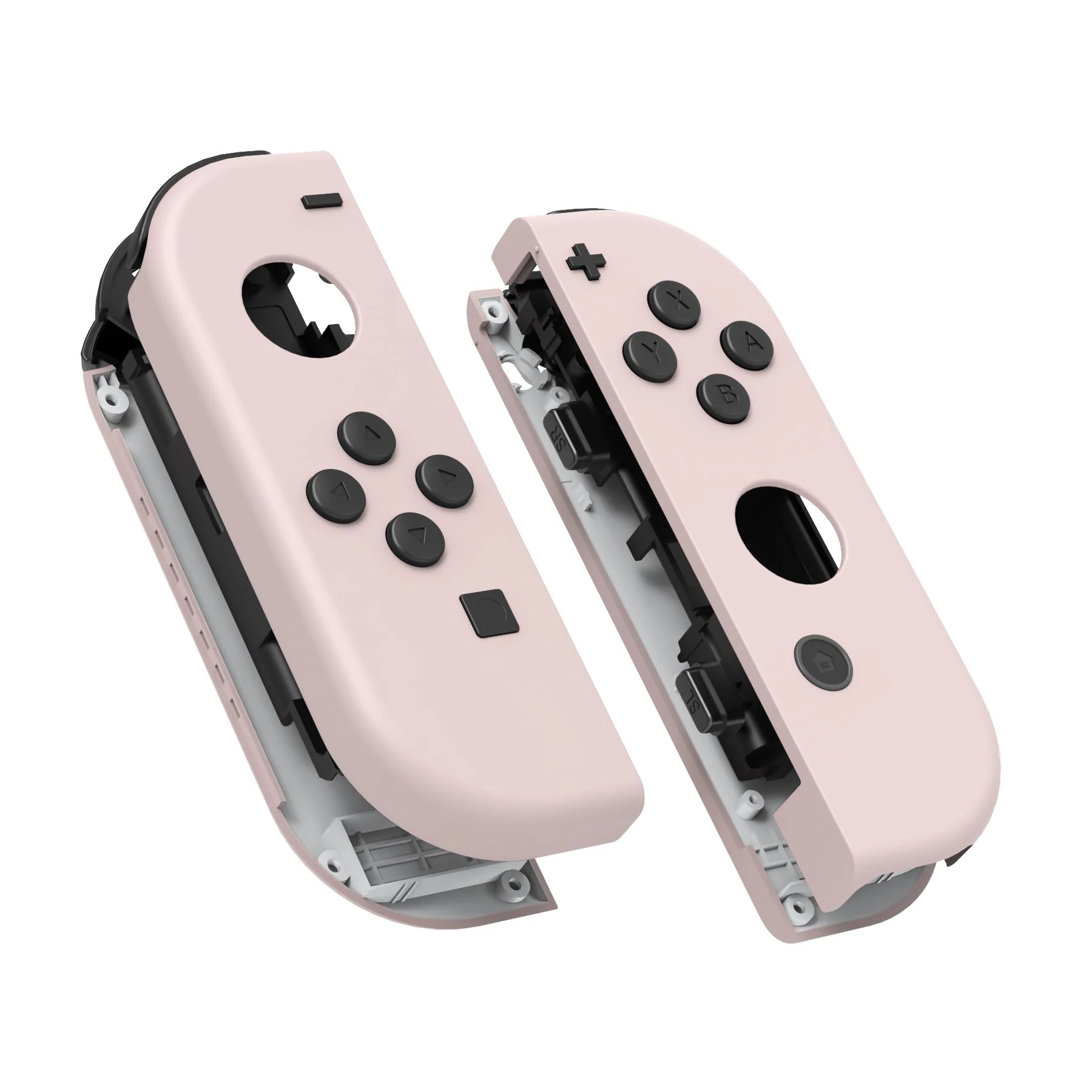 eXtremeRate DIY Replacement Shell Buttons for Nintendo Switch & Switch OLED, Cherry Blossoms Pink Housing Case with Full Set Button for Joycon Handheld Controller [Only the Shell, NOT the Joycon]
